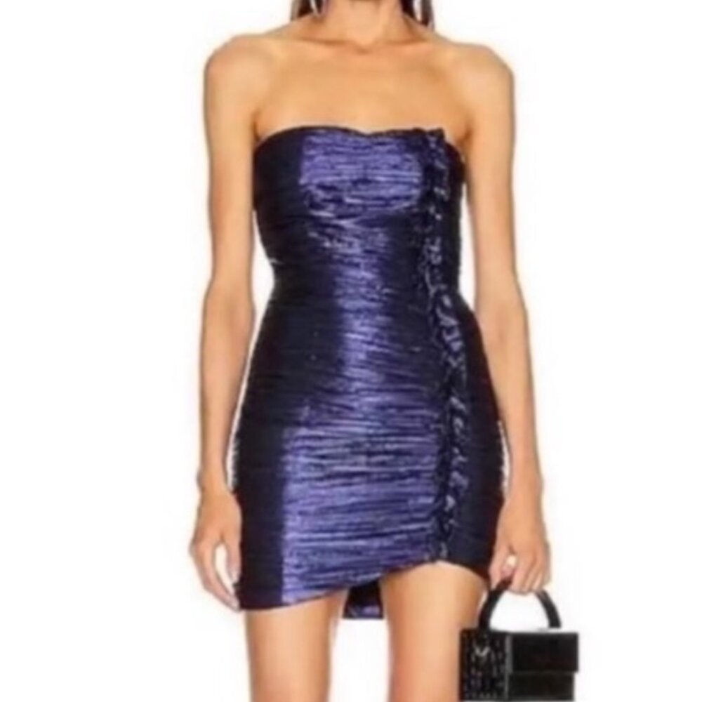 Adrienne Dress in Midnight Purple Retrofete X Revolve Color: Midnight
